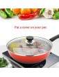 Pan Lid Saucepan Lid Tempered Glass With Stainless Steel Knob Vent Holes Various Sizes for Pot Or Universal Pan Clear - B096RCQDDZU