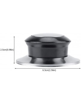 Pot Pan Lid Knob Lifting Handle Heat Resistant Home Kitchen Cookware Spare Parts Bakelite Metal Black Silver 5 Pieces - B07JN7MK29L