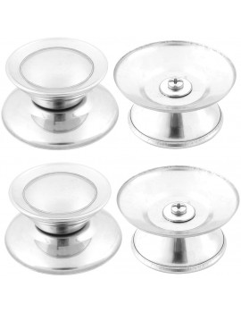 sourcingmap Stainless Steel Home Kitchen Insulated Cooker Pot Lid Cover Cap Knob Handle 4pcs - B01N65ILYDG