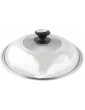 sourcingmap Stainless Steel Household Kitchen Cooker Pot Skillet Frying Pan Knob Lid Cover 32cm Dia - B01JRALBQAL