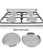 WANGYAN 4Pcs Set Stainless Steel Kitchen Stove Top Covers Burner Smooth Round Cooker Protection Kitchen Cookware Cover Lid Cooking Tool - B09VFCQQPCT