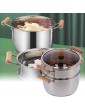 Double‑Ear Pot Multipurpose Soup Pot Noodle Cooker for Porridge for Dumpling for Pasta - B09NW1BKXCB