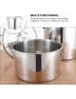 Hemoton Stainless Steel Pot Bucket with Lid and Handle for Pasta Noodle Vegetable Water Rice Porridge Container 20x20x20cm - B099NHT23JX