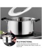 HEMOTON Stainless Steel Steamer Pot Cooking Pot Soup Pasta Pot Stew Pot for Induction Stovetop Home Kitchen Dumpling Bun Bao Silver L - B09JNQL233J