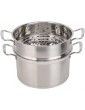 Kitchen Accessory Steamer Pot Anti-scalding Stockpot Cookware 26CM for Resturant Hotel Home School - B08NCN5N4KK