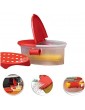 Microwave Pasta Cooker Spaghetti Bowl with Strainer Noodle Pot for Dorms Kitchens Offices red - B09YH71X55K