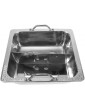 Pasamer Square Shape Duck Hot Pot Lightweight Stainless Steel Durable Kitchen Accessories Electric Stove for Home Kitchen Restaurant Gas Stove - B08DVC4VF3N