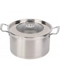 Stockpot Cookware 26CM Stainless Steel Heavy Duty Double Boiler Kitchen Accessory for Home Resturant - B08P5K8TC6L