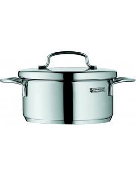 WMF Cookware Ø 14 cm Approx. 0,9L Mini Stackable Pouring Rim Metal Lid Cromargan® Stainless Steel Brushed Suitable for All Stove Tops Including Induction Dishwasher-Safe - B000XG2LQWQ