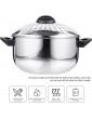 WSSSH Spaghetti Pasta Noodle Pot with Strainer Lid Heat- Proof Handles Cookware Side Spouts Induction Pan Kitchen Induction Cookware Silver-16CM - B09TR6QSRPW