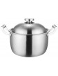 XuYuanjiaShop 304 Stainless Steel Soup Pot Five-layer Composite Pot Bottom Non-stick Pot Soup Pot with Lid Suitable for All Stoves Including Induction Size : 5.2L22 * 14cm - B07Y34R8B1T