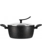 XuYuanjiaShop Aluminum Alloy Non-stick Soup Pot Household Thick Milk Pot Cookware with Lid Induction Cooker Gas Stove - B07Y363514Y