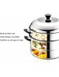 XuYuanjiaShop Household Stockpot Stainless Steel Thickening Composite Pot Bottom 2 Layer Steamer Steamer with Lid Induction Cooker Available - B07XX5DBS3P