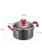 XuYuanjiaShop Non-stick Soup Pot Noodle Pot Small Hot Pot With Transparent Cover Household Kitchen Cookware Applicable Induction Cooker Gas Stove - B07Y34PWMCA