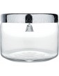 Alessi Dressed Cookie Jar in Glass Lid in 18 10 Stainless Steel Mirror Polished With Bell And Relief Decoration Silver - B00TQQAPHWX