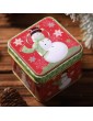 Amosfun Christmas Cookie Gift Tins Jars Xmas Snowman Tinplate Candy Box Container Canister Empty Bakery Treat Boxes Decorative Scented Candle Tin Jars Storage Box for Holiday Biscuit Tea - B09J8D6NQ9U