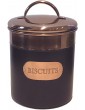 Black & Copper Metal Airtight Biscuit Cookie Storage Tin Box Canister - B07Z65CRJ5E