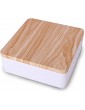 CAJHFIZHANGU 1 PC Square Empty Iron Box with Wood Grain Lid Candy Storage Box DIY Candle Making Jar Square Empty Iron Cookies Box Airtight Metal Tins for Candy Biscuit Chocolate - B097H5Y7YRL