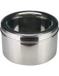Cake Storage Tin Stainless Steel Round Deep Cake Storage Tin With See Through Lid Puri Dabba Flat Canister Cake Cupcake Biscuit Cookies Storage tin Container Roti Chapati Dabba Keeper Box 22cm - B08SW2VCPRW