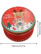 Cakunmik Christmas biscuit jars 2PCS biscuit jars set with lids christmas empty tins biscuit jars gift boxes made of metal round also suitable as a gift box christmas and cookie jar - B09LYSWGQ4F