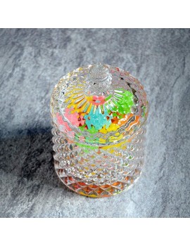 Candy Dishes Crystal Glass Candy Dish with Lid Candy Box Sugar Bowl Cookie Jar Biscuit Barrel Candy Buffet Storage Container 8x8x14cmColorful - B08B4P6T2CZ