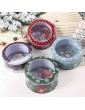 DOITOOL 2 PCS Candy Tin for Christmas Iron Lovely Round Creative Transparent Lid Biscuit Tin Candy Jar Gift Box for Decoration Storage Christmas - B08K4M9JR3H