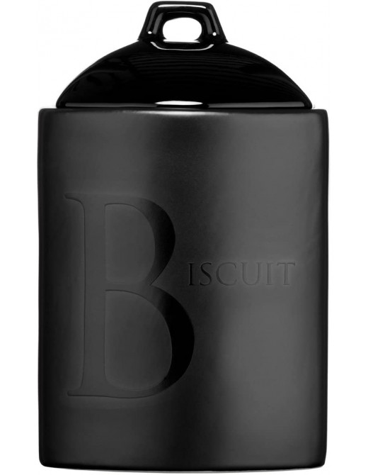 Galleta Black Text Biscuit Jar made Of Ceramic Material & Fabulous Shape - B00C3VWBFGY