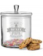 GRAVURZEILE Leonardo Biscuit Jar with Engraving – Der beste Papa aller Zeiten Design & Name of Choice – Biscuit Tin Candy Glass with Lid – Gift for Dad as a Father's Day Gift - B09ZYMX7H6N
