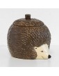 Hedgehog Ceramic Biscuit Barrel Cookie Jar Tin Storage Container Canister with Airtight Lid - B097HR4P9KM