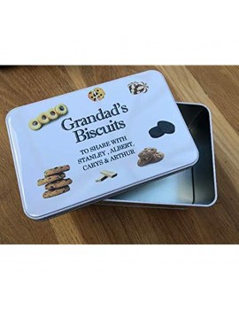 PERSONALISED BISCUIT Tin ~ Grandad's BISCUIT Tin .. Any Name ~ GRANDAD ~ BAMPY ~GRANDPA ~ GRANDPOPS ~ Tin GIFT ANY NAME YOU WOULD LIKE... Gift Birthday Present Christmas - B08KY3GR5GW