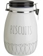 Premier Housewares Heartlines Biscuit Tin with Biscuit Tins Storage Canister Jars for Storage Dolomite Tea Coffee Sugar Jars White - B01DT91066U