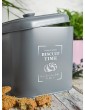 Sendez Large metal storage tin with lid biscuit jar storage container - B09MZHC6BQT