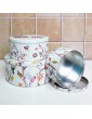 Set of 3 Round Nesting Cake Storage Tins airtight Baking Round Large Medium Small Bakery Boxes Biscuit Food Sweet Empty Box Storage tins containers lids Kitchen Gift Spring Birds - B09H3M64VBA
