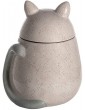SPOTTED DOG GIFT COMPANY Cookie Jar Large Ceramic Storage Jar with Lid Novelty Grey White Cat Themed Gift for Cat Lovers Women and Men - B07T69PK7SU