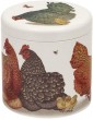 Vanessa Lubach Round Biscuit Cookie Tin Barrel in Hen Chicken Design | Made in UK Airtight Container Framhouse Country - B07MG71G1HN