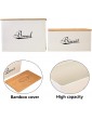 Xbopetda Bread Box & Biscuit Tin Set Metal Storage Container with Wooden Lid Kitchen Counter Canister Ideal for Storage Cookies Crackers Biscottiera Bread Croissant & Snack White - B094Y25QRTZ