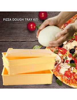 AIZYR Fully Sealed Pizza Dough Box PP Dough Balls Fermentation TrayStackable Food Storage Container for Home Kitchen Restaurant Pizzeria - B09BCWVX5XK