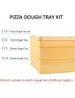 AIZYR Fully Sealed Pizza Dough Box PP Dough Balls Fermentation TrayStackable Food Storage Container for Home Kitchen Restaurant Pizzeria - B09BCWVX5XK