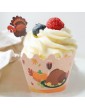 Amosfun Cupcake Wrappers DIY Cupcake Toppers Thanksgiving Cake Picks Fruit Picks for Home Bar Party Cake Decorations 48pcs - B09TDC1847J