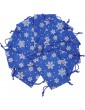 cabilock 10Pcs Christmas Drawstring Gift Bags Snowflake Burlap Holiday Candy Treats Goodie Tote Bag Gift Wrapping Sacks Christmas Party Favors Blue - B09L4GRCJ2X