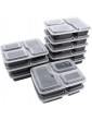 East buy Meal Prep Container 10pcs Meal Prep Containers Plastic Food Storage Microwavable 3 Compartment Lunch Box - B08LHB11GJW