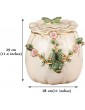 Food Storage Containe European Ceramic Rice Storage Tank Large Capacity Storage Tank With Lid Kitchen Cupboard Organizer Can Store 5kg Decorative Ornaments Beautiful Gifts - B081DZLKR2B