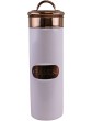 HoitoDeals Strong Copper & White Metal Design Pasta Tin Canister Storage Box 1Pcs - B09B6DB981W