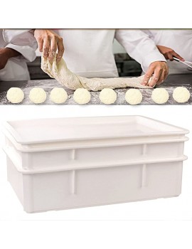 KELUNIS Pizza Dough Proofing Box with Lid Stackable Commercial Serving Trays 3" 6" Deep for Pizza Shops Cake Shops Bakeries,6" deep - B09DL3NHQ7U