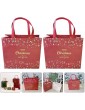 Large Christmas New Year Gift Bag: 2pcs Holiday Paper Candy Bags Merry Christmas Tote Bag Xmas Present Bags for Goody Cookie Xmas Party Favor - B09JWDPB7KX