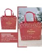 Large Christmas New Year Gift Bag: 2pcs Holiday Paper Candy Bags Merry Christmas Tote Bag Xmas Present Bags for Goody Cookie Xmas Party Favor - B09JWDPB7KX