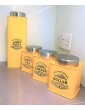 Nobel Vintage Home Pasta Canisters with Stainless Steel Air tight Lid YELLOW - B09JCKCQYSF