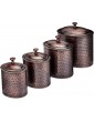 Old Dutch International Oval canisters 4 2,1.5,1 Qt antique copper - B09HJGSGWKK