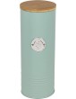 Pasta Storage Tube Airtight Food Storage Container with a Bamboo Lid Durable Carbon Steel Air Tight Lock Container Moisture-Proof Storage for Spaghetti Noodles Cereal Beans and More - B09DTH27J4V