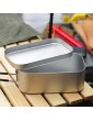 Sumoo Stainless Steel Lunch Box 800 ml Rectangular Sustainable Leak-Proof Lunch Box with Aluminium Lid Ultra Lightweight Lunch Box with Handle Sealed BPA Free - B09GJTF9FME